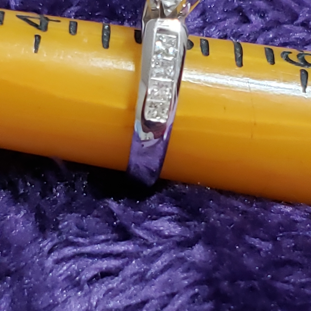 Helzberg Diamonds 14k White Gold Princess Diamond Engagement Ring 💞💎💍 - Picture 16 of 17